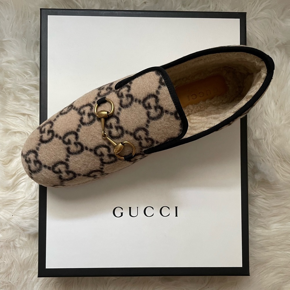 Gucci Fria Wool Loafers